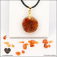 Pendentif Cornaline rond M.1 en orgonite laiton
