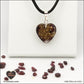 Garnet heart pendant M.1 in brass orgonite
