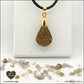 Pendentif Labradorite goutte en orgonite laiton