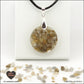 Pendentif Labradorite rond M.2 en orgonite laiton