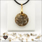 Pendentif Labradorite rond M.2 en orgonite laiton