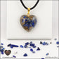 Pendentif Lapis-Lazuli cœur M.2 en orgonite laiton
