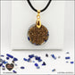 Pendentif Lapis-Lazuli rond M.1 en orgonite laiton